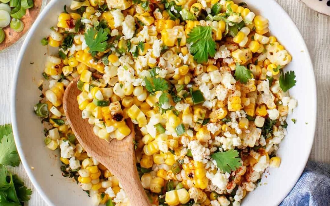 Grilled Corn & Cotija Salad